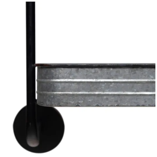 Kirkland's Home Rustic Three Tiered Galvanized Metal Wall Shelf- Shelves