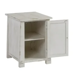 Kirkland's Home Rustic White Cabinet Accent Table- Accent & End Tables