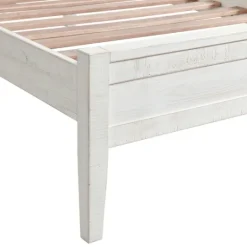 Kirkland's Home Rustic White Pine Panel Twin Bed Frame- Beds & Headboards
