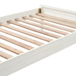 Kirkland's Home Rustic White Pine Panel Twin Bed Frame- Beds & Headboards