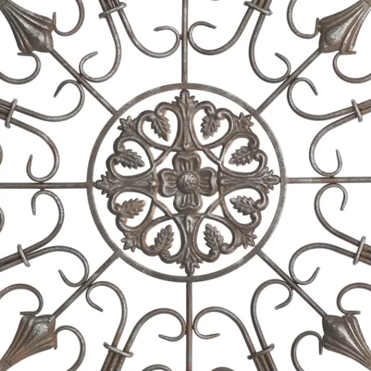 Kirkland's Home Rustic White Radial Scrollwork Wall Art- Wall Plaques