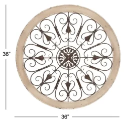 Kirkland's Home Rustic White Radial Scrollwork Wall Art- Wall Plaques