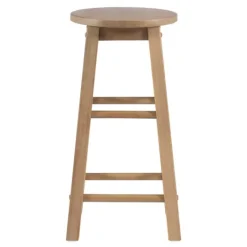 Kirkland's Home Rustic Wood Pub Classic Backless Counter Stool- Bar Stools & Counter Height Stools
