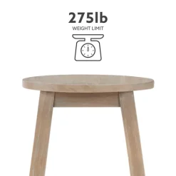 Kirkland's Home Rustic Wood Pub Classic Backless Counter Stool- Bar Stools & Counter Height Stools