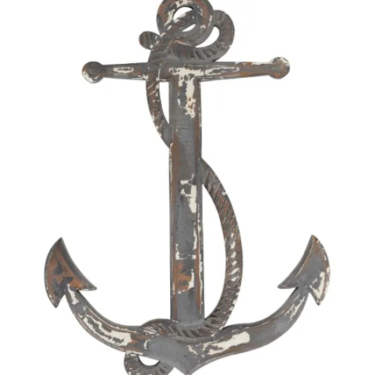 Kirkland's Home Rustic Wooden Anchor Plaque- Wall Plaques