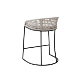 Kirkland's Home Rustic Woven Rope Back Counter Stool- Bar Stools & Counter Height Stools