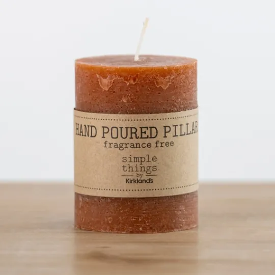 Kirkland's Home Rusty Unscented Pillar Candle, 3X4 In.- Candles