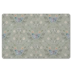 Kirkland's Home Sage Botanical Butterfly Floor Mat- Kitchen & Floor Mats