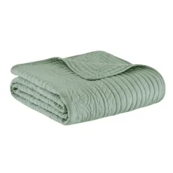 Kirkland's Home Sage Oversized Quilted Scalloped Edge Throw- Blankets & Throws