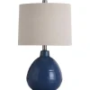 Kirkland's Home Sailor Blue Ceramic Table Lamp- Table Lamps
