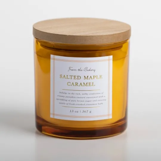 Kirkland's Home Salted Maple Caramel Triple Wick Jar Candle- Candles