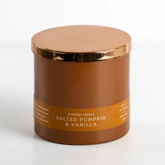 Kirkland's Home Salted Pumpkin And Vanilla Triple Wick Jar Candle- Candles