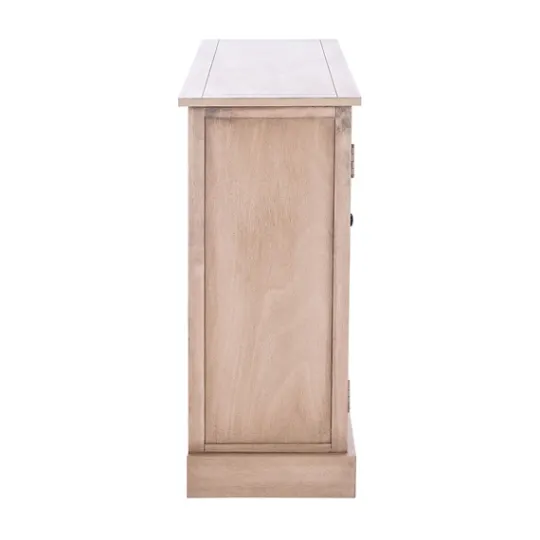 Kirkland's Home Sand Cabinet With Natural Woven Baskets- Cabinets & Sideboards