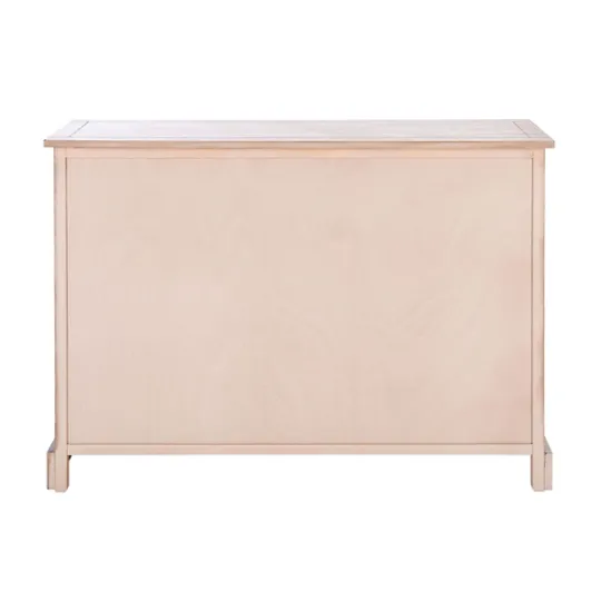 Kirkland's Home Sand Cabinet With Natural Woven Baskets- Cabinets & Sideboards