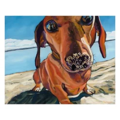 Kirkland's Home Sand Dog Giclee Canvas Art Print- Canvas Art