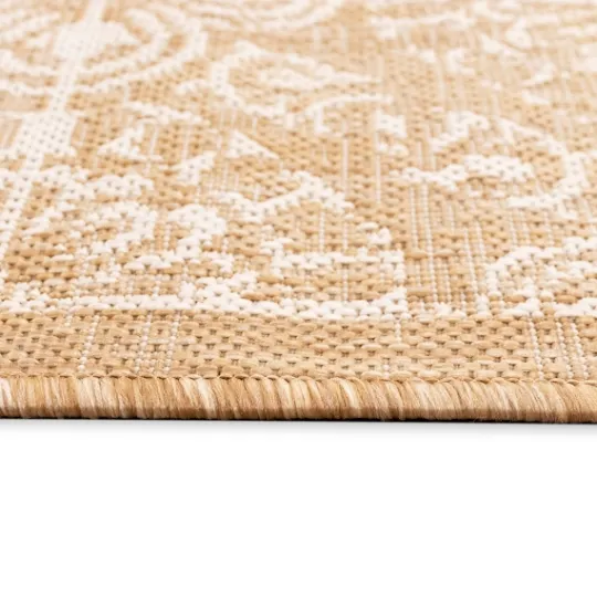 Kirkland's Home Sand Embellished Scroll Indoor/Outdoor Rug, 6X9- Outdoor Rugs
