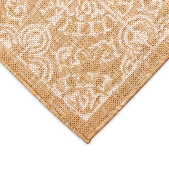 Kirkland's Home Sand Embellished Scroll Indoor/Outdoor Rug, 4X7- Outdoor Rugs