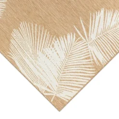 Kirkland's Home Sand Forest Leaf Indoor/Outdoor Area Rug, 4X7- Outdoor Rugs