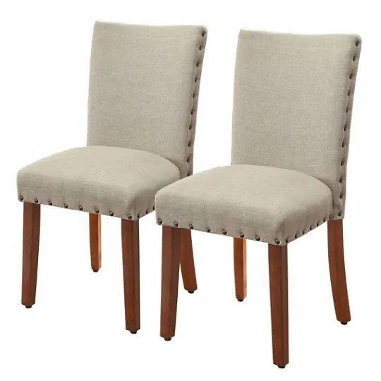 Kirkland's Home Sand Nailhead Parsons Dining Chairs, Set Of 2- Dining Chairs