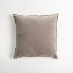 Kirkland's Home Sand Velvet Riviera Throw Pillow- Pillows