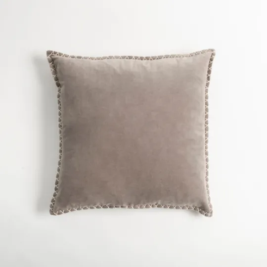 Kirkland's Home Sand Velvet Riviera Throw Pillow- Pillows