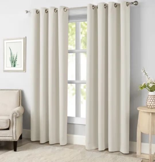 Kirkland's Home Sandy Beige Blackout Curtain Panel Set, 96 In.- Curtains & Drapes