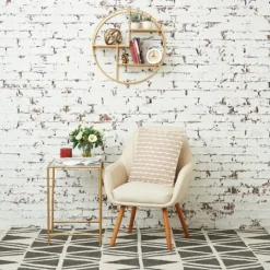 Kirkland's Home Sandy Beige Hand Knotted Decorative Throw Pillow- Pillows