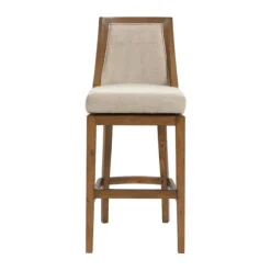Kirkland's Home Sandy Beige Swivel 2-Pc. Square Bar Stool Set- Bar Stools & Counter Height Stools