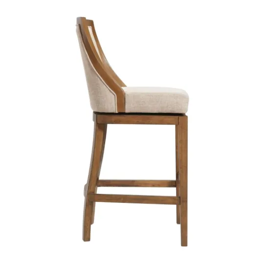 Kirkland's Home Sandy Beige Swivel 2-Pc. Square Bar Stool Set- Bar Stools & Counter Height Stools