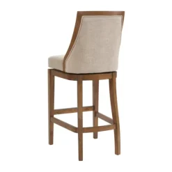 Kirkland's Home Sandy Beige Swivel 2-Pc. Square Bar Stool Set- Bar Stools & Counter Height Stools