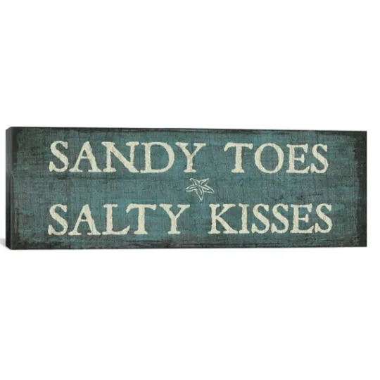 Kirkland's Home Sandy Toes And Salty Kisses Canvas Art Print- Wall Quotes & Signs