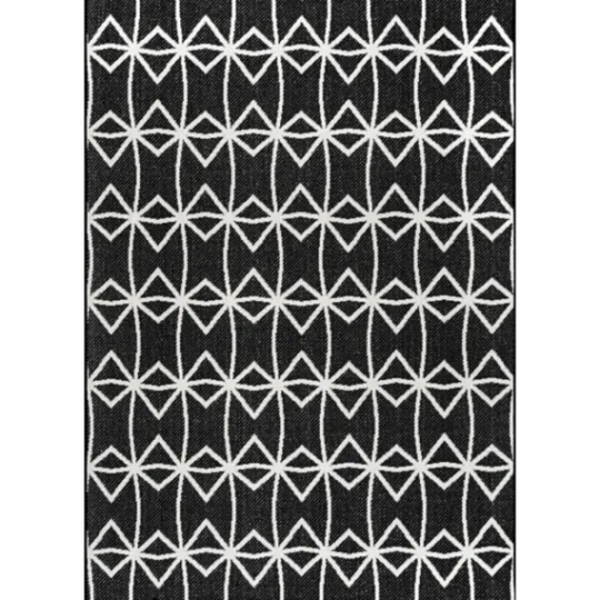 Kirkland's Home Sanford Gray Geometric Shapes Outdoor Rug, 5X8- Outdoor Rugs