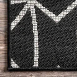 Kirkland's Home Sanford Gray Geometric Shapes Outdoor Rug, 5X8- Outdoor Rugs