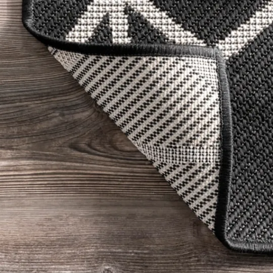 Kirkland's Home Sanford Gray Geometric Shapes Outdoor Rug, 5X8- Outdoor Rugs