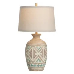 Kirkland's Home Santa Fe Carved Motif Table Lamp- Table Lamps