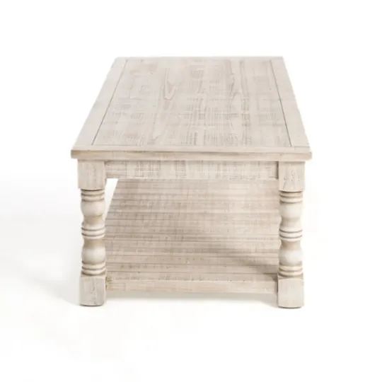 Kirkland's Home Savannah Cream Distressed Coffee Table- Coffee Tables