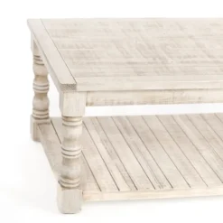 Kirkland's Home Savannah Cream Distressed Coffee Table- Coffee Tables