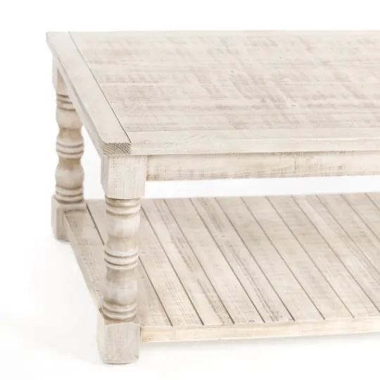 Kirkland's Home Savannah Cream Distressed Coffee Table- Coffee Tables