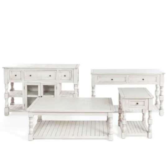 Kirkland's Home Savannah Cream Distressed Cabinet- Entryway Furniture