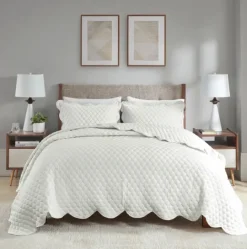 Kirkland's Home Scalloped Crinkle 3-Pc. Cali King Quilt Set- Quilts