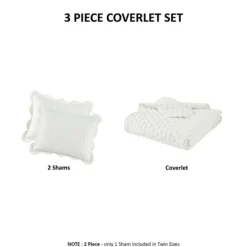 Kirkland's Home Scalloped Crinkle 3-Pc. Cali King Quilt Set- Quilts
