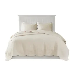 Kirkland's Home Scalloped Monica 3-Pc. Queen Coverlet Set- Bedspreads & Coverlets