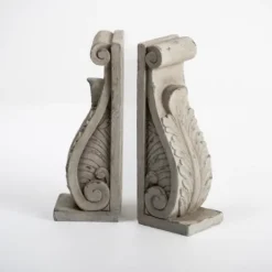 Kirkland's Home Scroll Bookends, Set Of 2- Decorative Accents