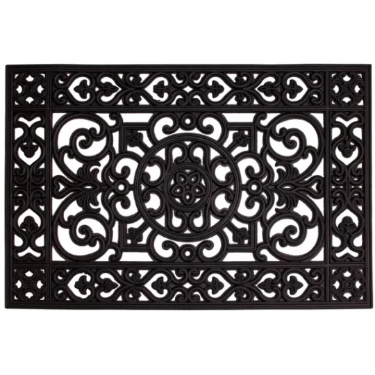 Kirkland's Home Scroll Border Rubber Doormat, 36X24- Doormats