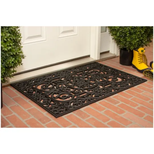 Kirkland's Home Scroll Border Rubber Doormat, 36X24- Doormats