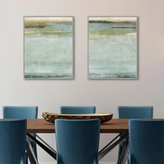 Kirkland's Home Seafoam Framed Canvas Art Prints, Set Of 2- Canvas Art