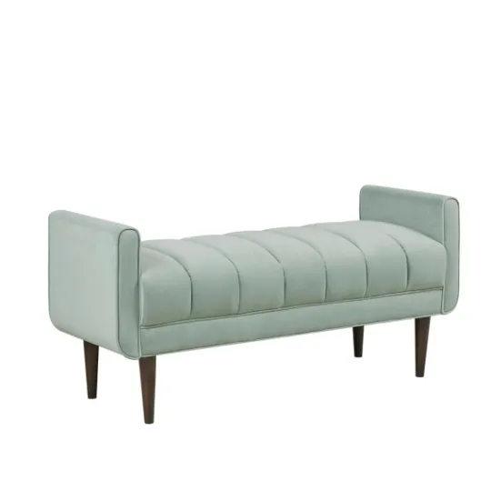 Kirkland's Home Seafoam Velvet Bench- Benches & Ottomans