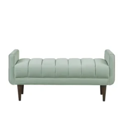 Kirkland's Home Seafoam Velvet Bench- Benches & Ottomans