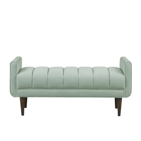Kirkland's Home Seafoam Velvet Bench- Benches & Ottomans