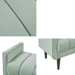 Kirkland's Home Seafoam Velvet Bench- Benches & Ottomans
